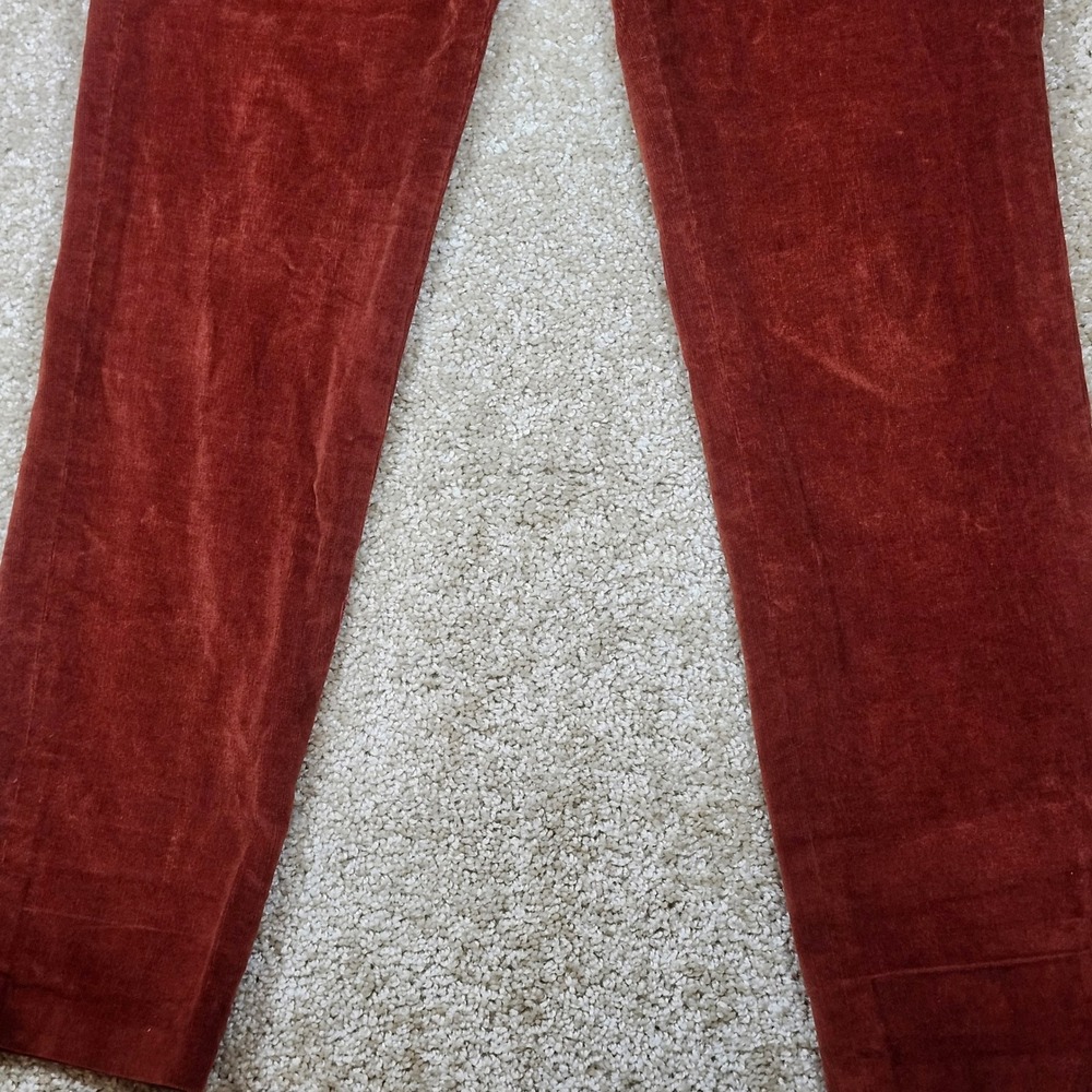 J. McLaughlin Pants Corduroy Rust Orange Cotton Blend Classic Preppy Size‎ 8 - Picture 4 of 12